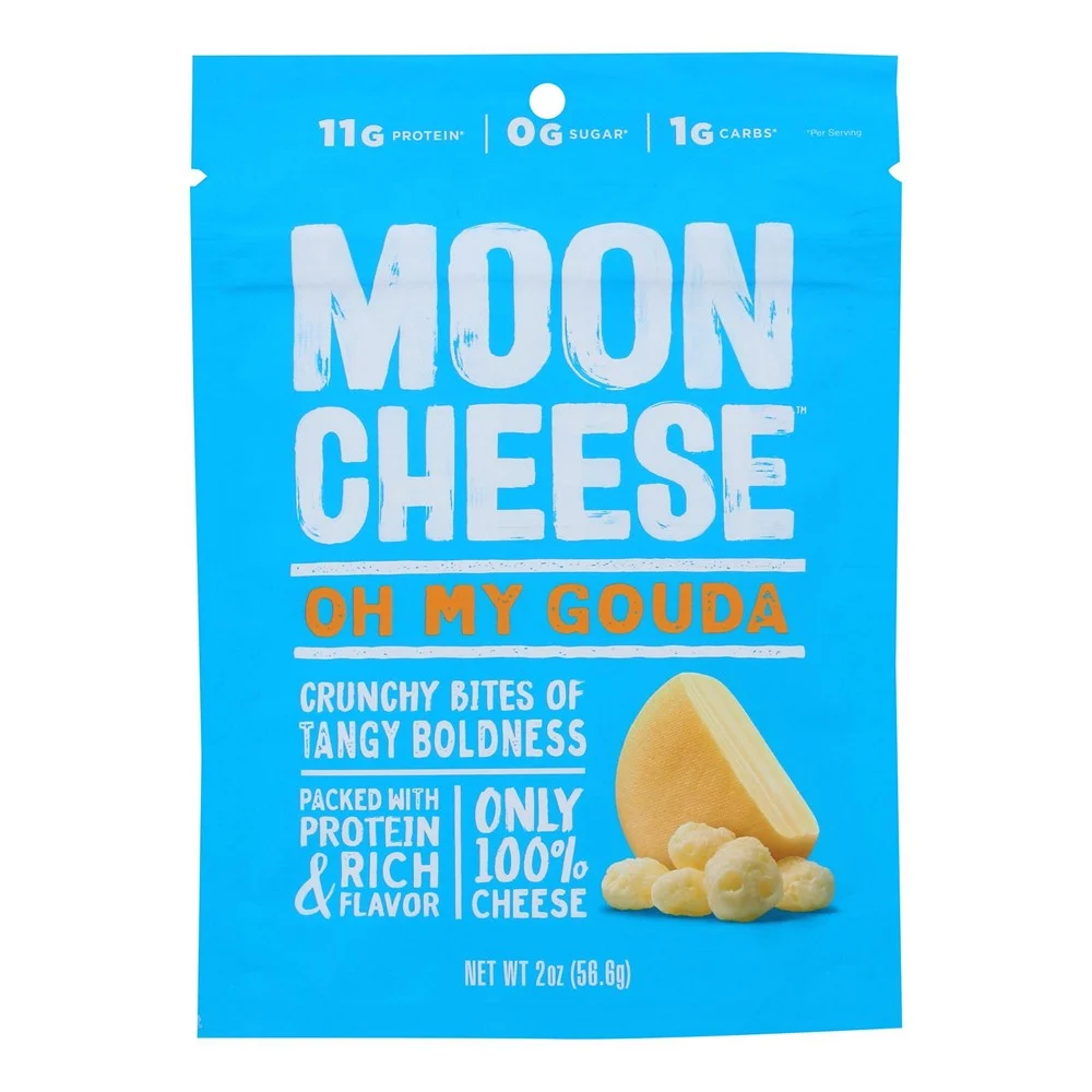 Moon Cheese Gouda Dehydrated Cheese Snack - Case of 12 - 2 OZ