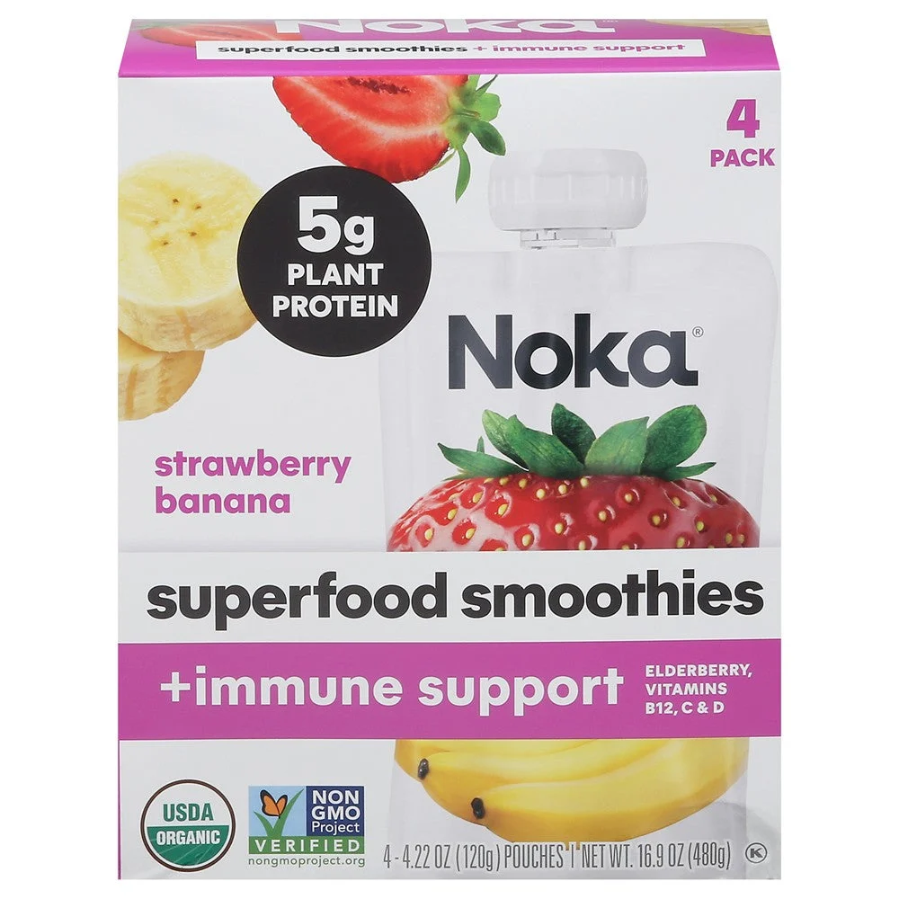 Noka - Sprfd Smthe Organic Strw Ban - Case of 6-4 PACK