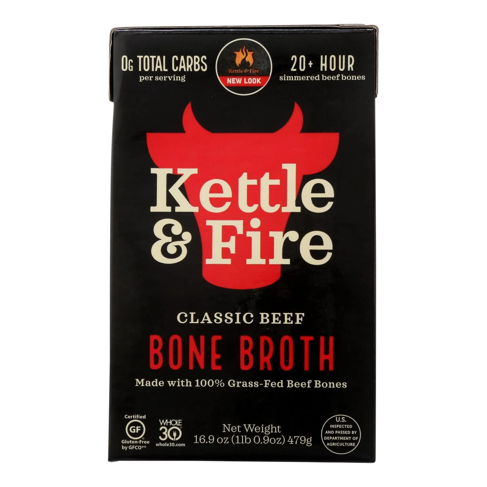 Kettle & Fire Beef Bone Broth - Case of 6 - 16.9 Ounce
