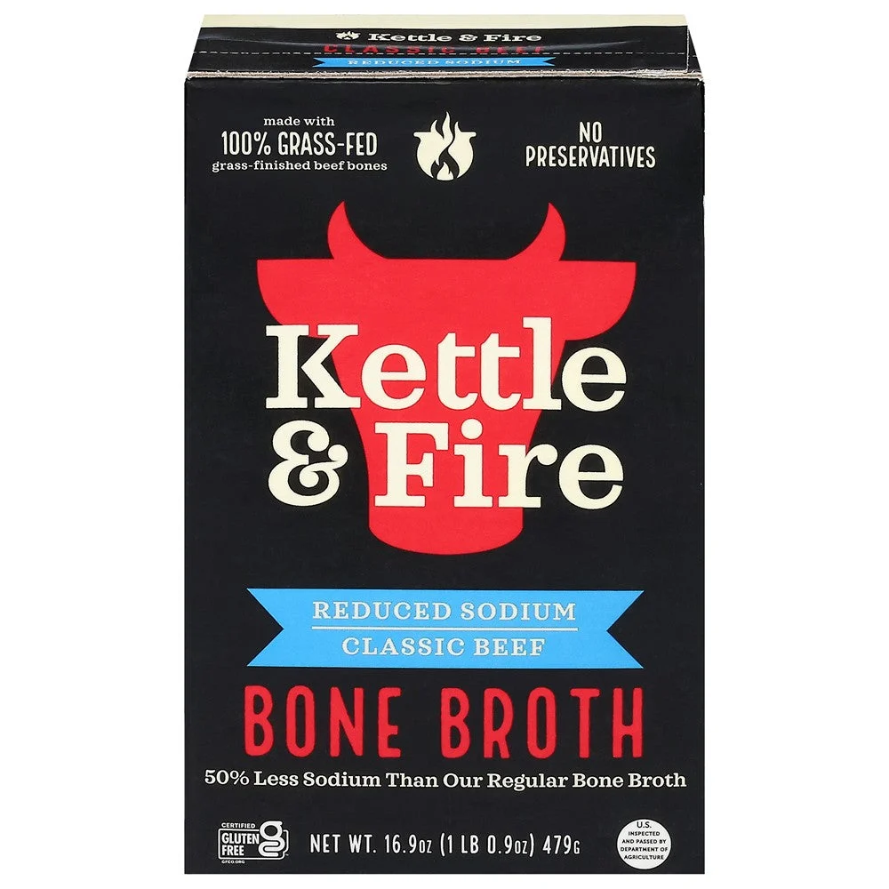 Kettle And Fire - Bone Broth Low sodium Clssc Beef - Case of 6-16.9 OZ