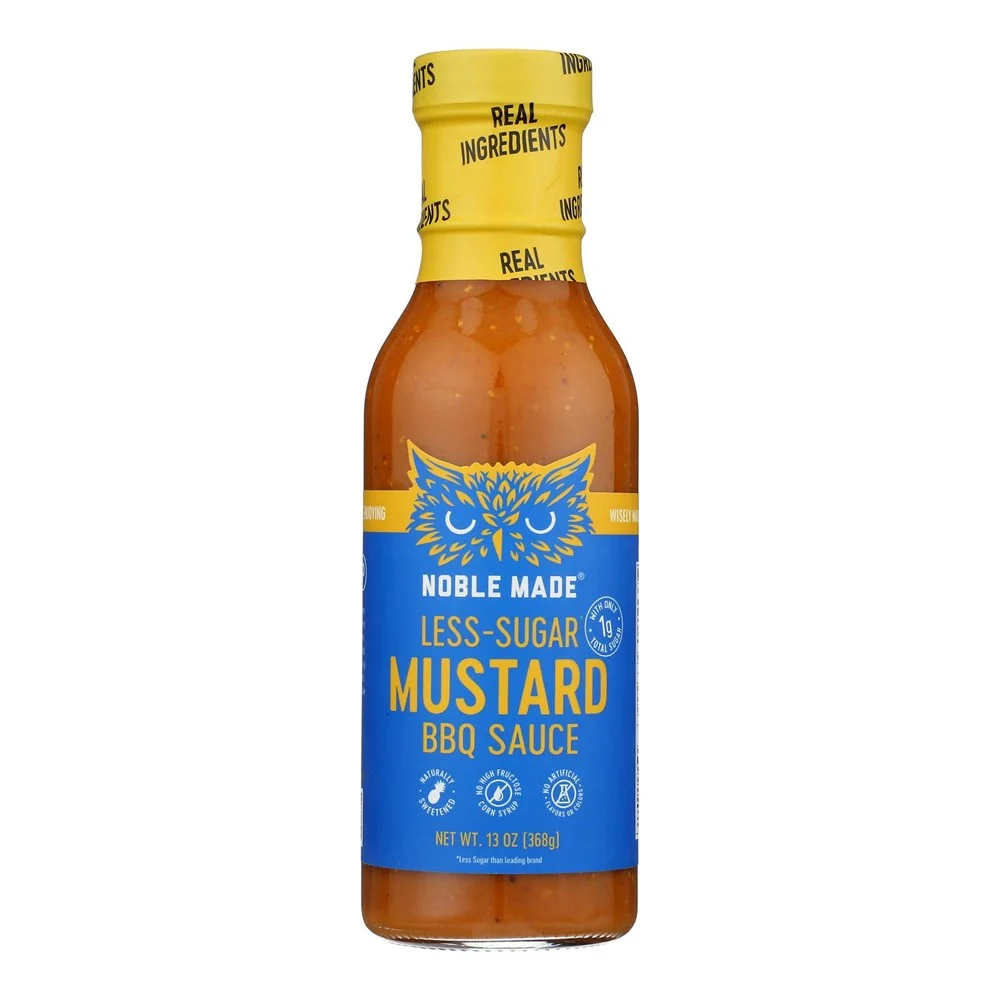 Noble Made - Sauce Barbecue Mustard Low-sugar - Case of 6-13 Ounce