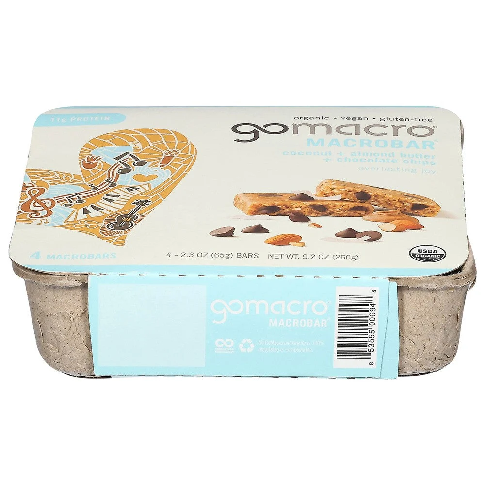 Gomacro - Bar Organic Cnut Alm Btr Cchp - Case of 7-4/2.3 OZ