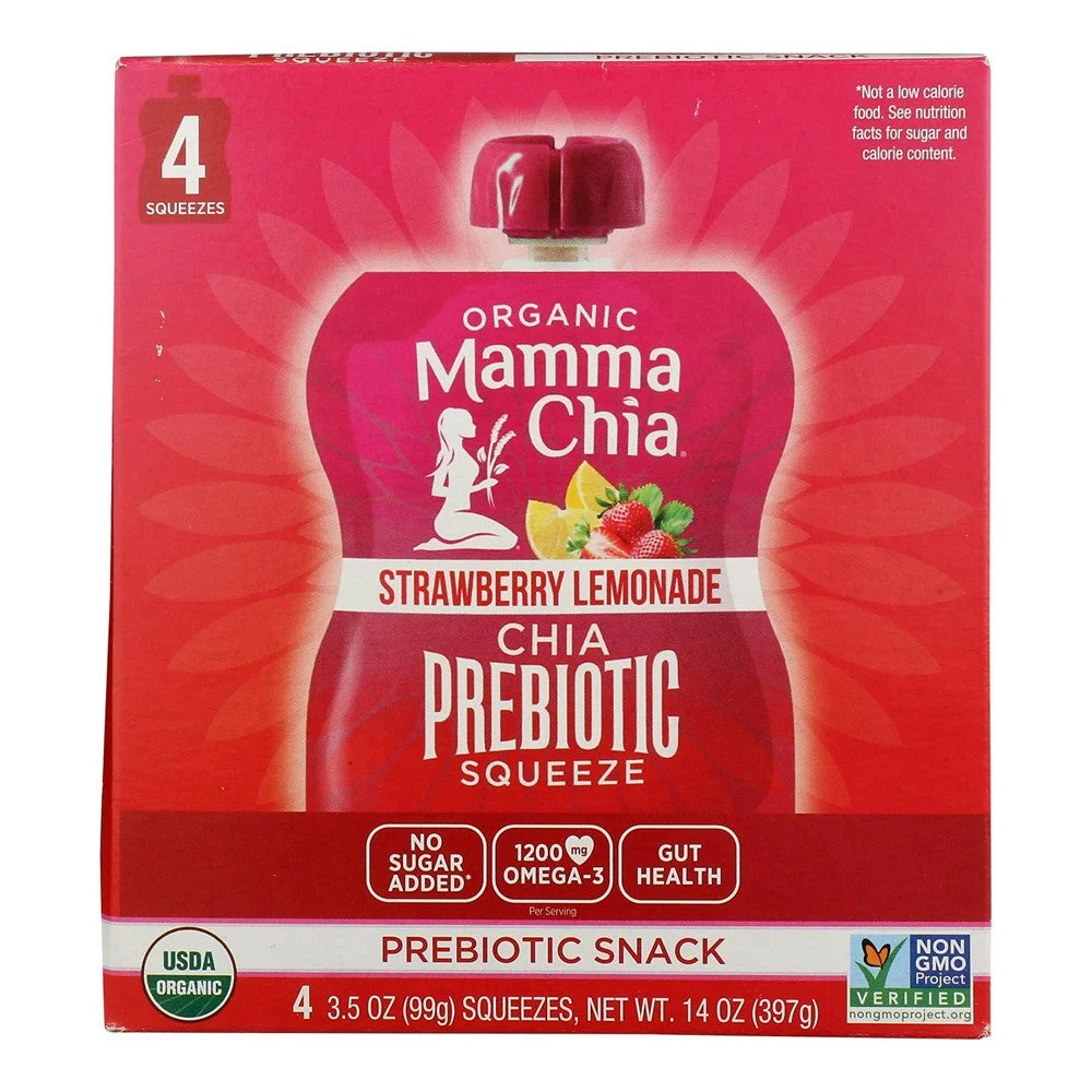 Mamma Chia - Chia Squeeze Straw Lmnade - Case of 6 - 4/3.5 OZ