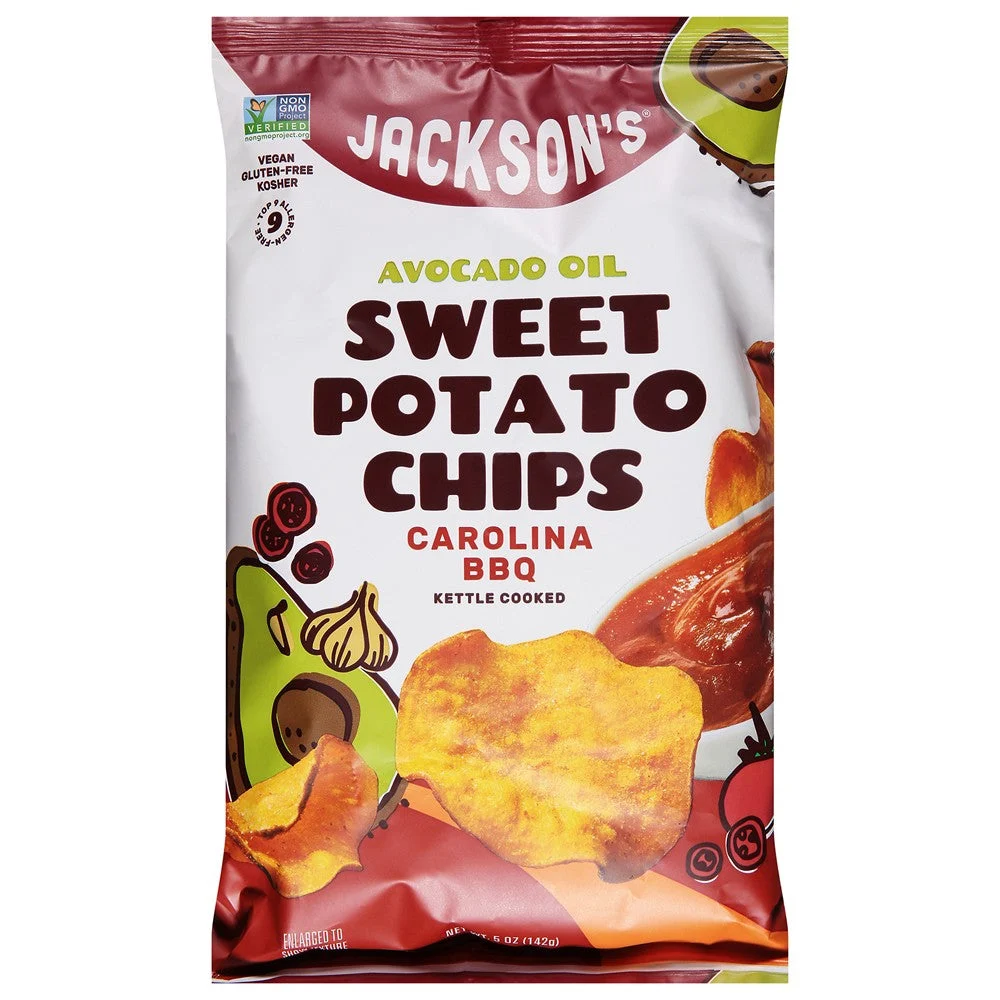 Jacksons - Swt Pot Chip Carolina Bbq - Case of 12-5 OZ