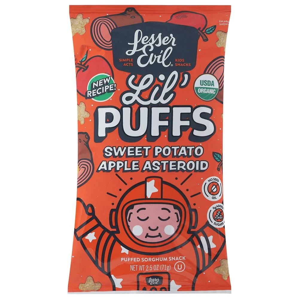 Lesser Evil - Lil Puff Organic Asteroid - Case of 5-2.5 OZ