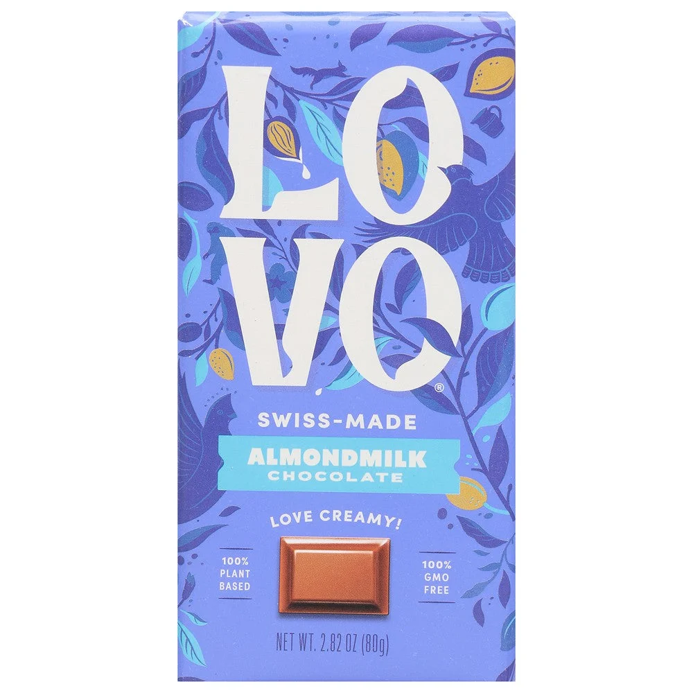 Lovo - Chocolate Bar Alm Mlk Plnt Bsd - Case of 12-2.82 OZ
