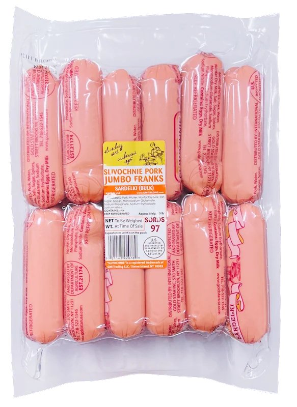 SLIVOCHNIY SORT Jumbo Pork Sardeli Slivochnie ~5lbs