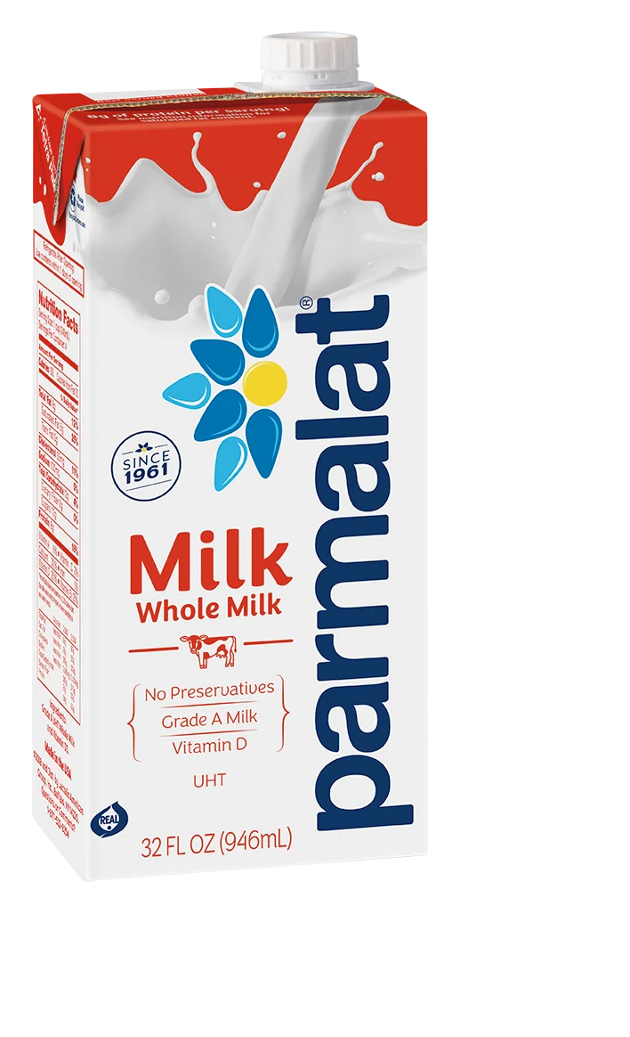 Parmalat Whole Milk Shelf Stable Ultra Hightemperature Pasteurized 2.15 Pound Each - 12 Per Case.