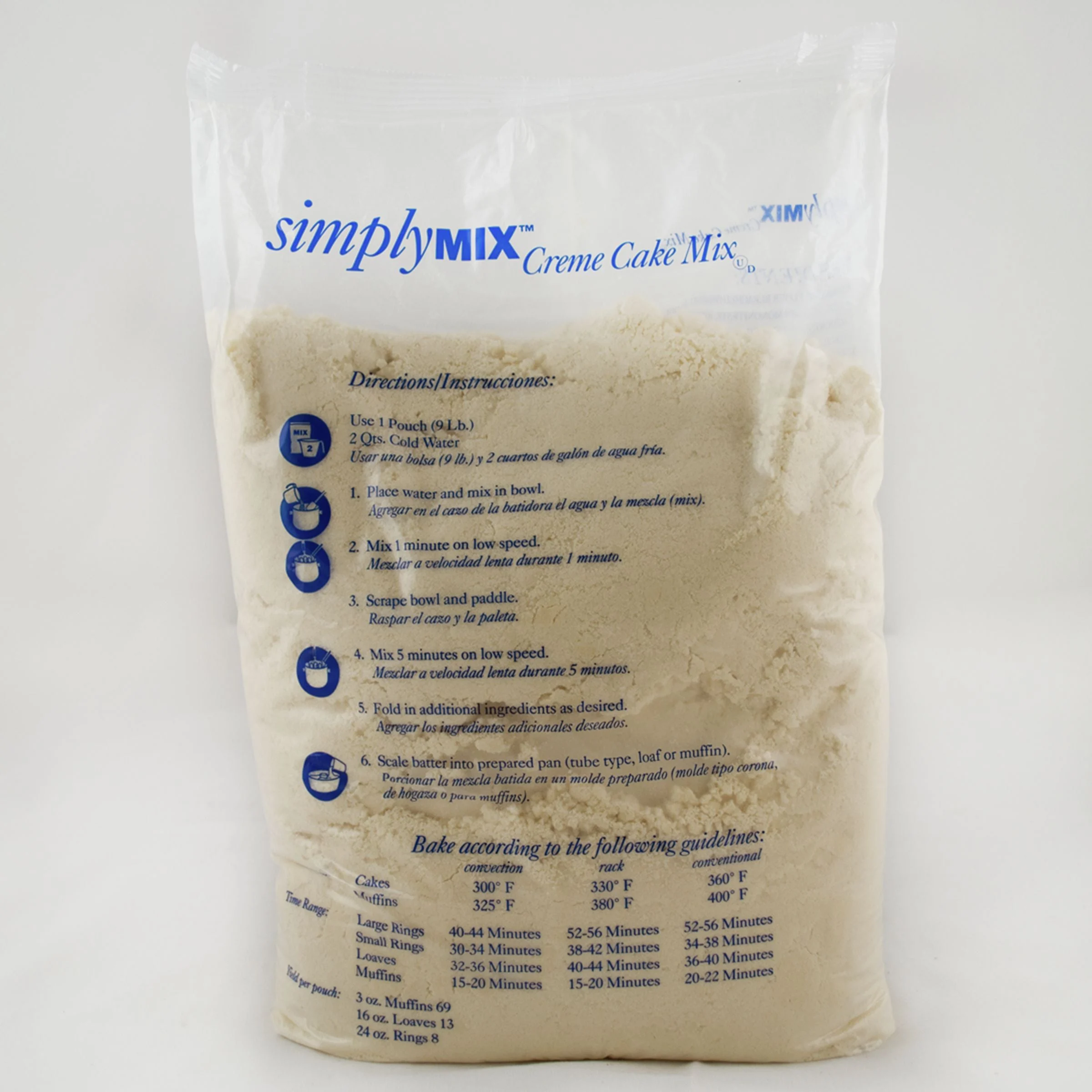 Pillsbury Simplymix Cake Mix Creme Cake 9 Pound Each - 3 Per Case.