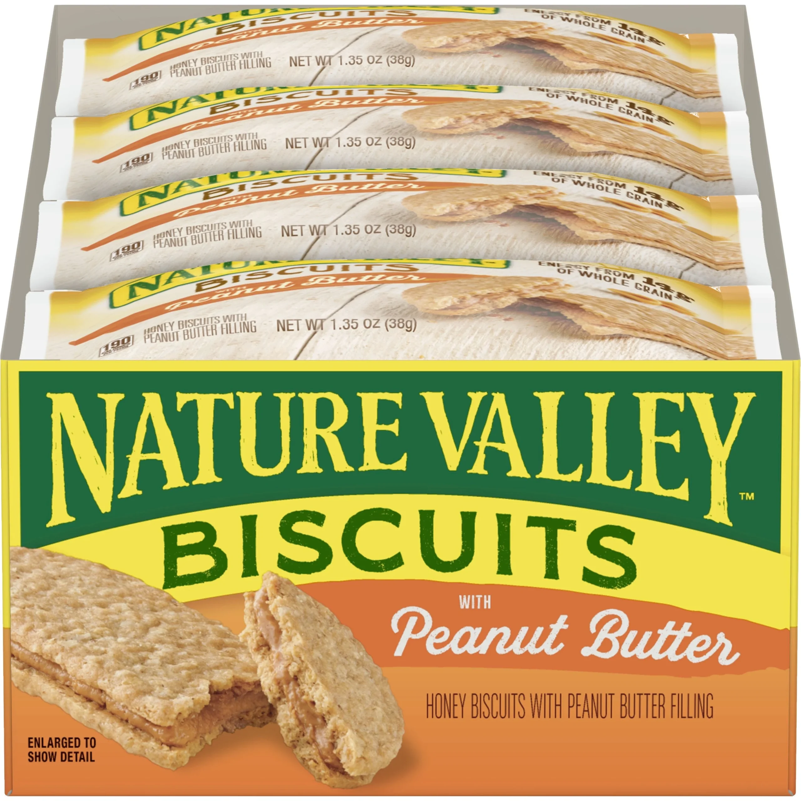 Nature Valley Biscuits Snack Peanut Butter 21.6 Ounce Size - 6 Per Case.