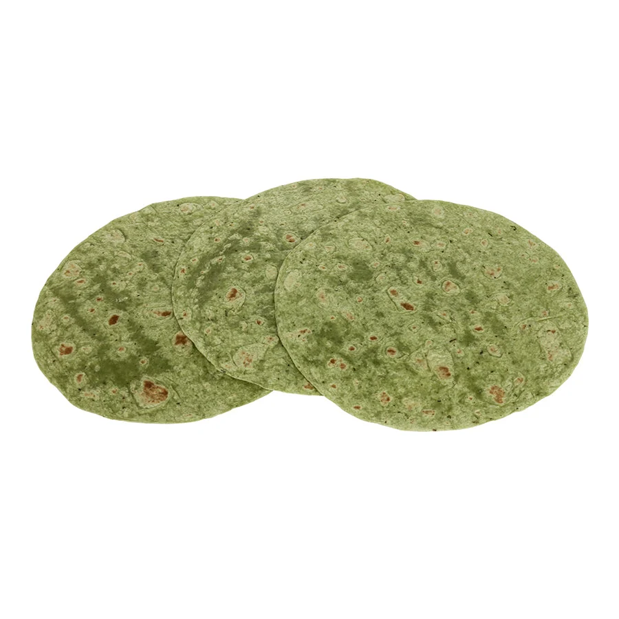 Mission 2 Inch Spinach Herb Wraps 12 Count Packs - 6 Per Case.