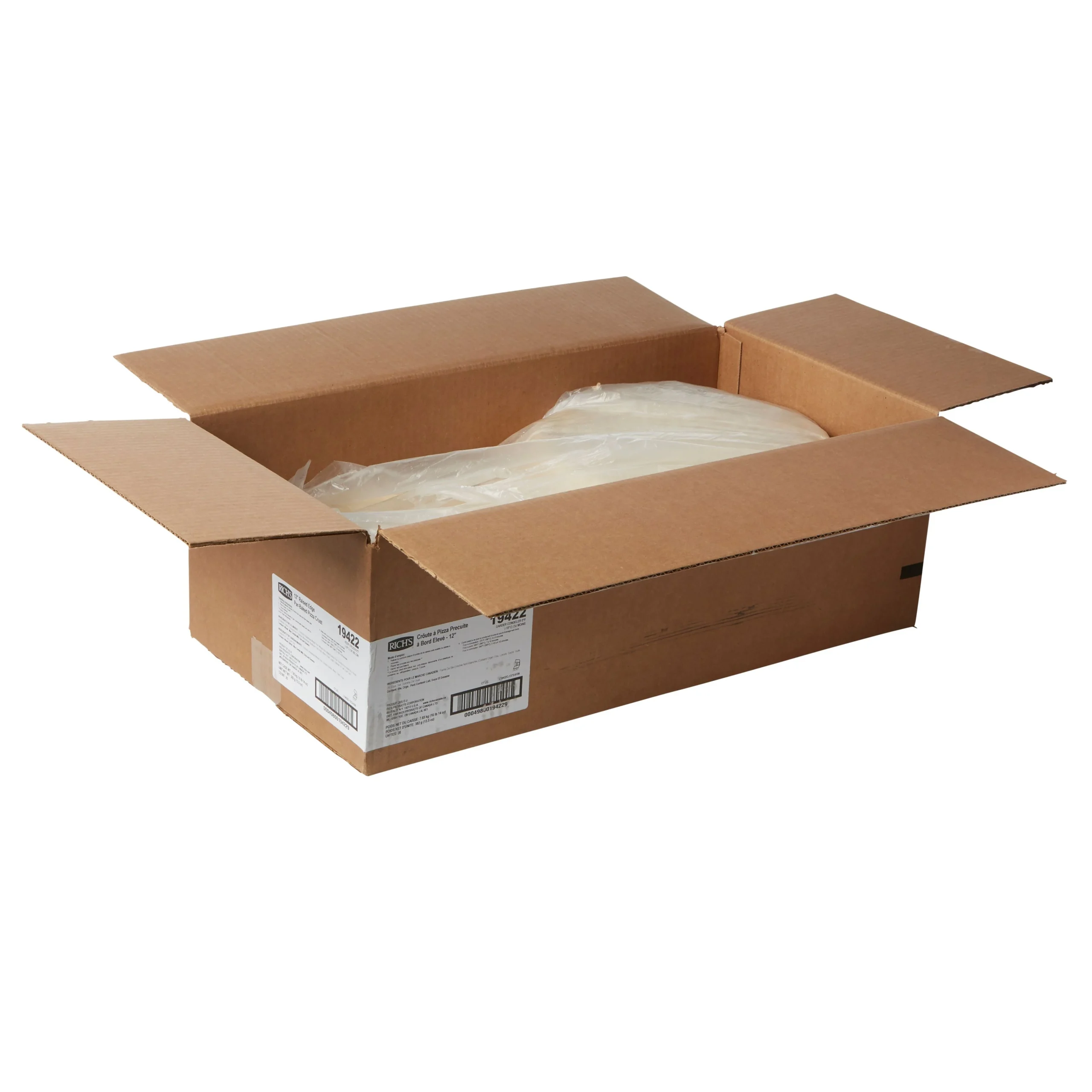 Pizza Crust Par Baked Raised Edge 2 Inch 13.5 Ounce Size - 20 Per Case.
