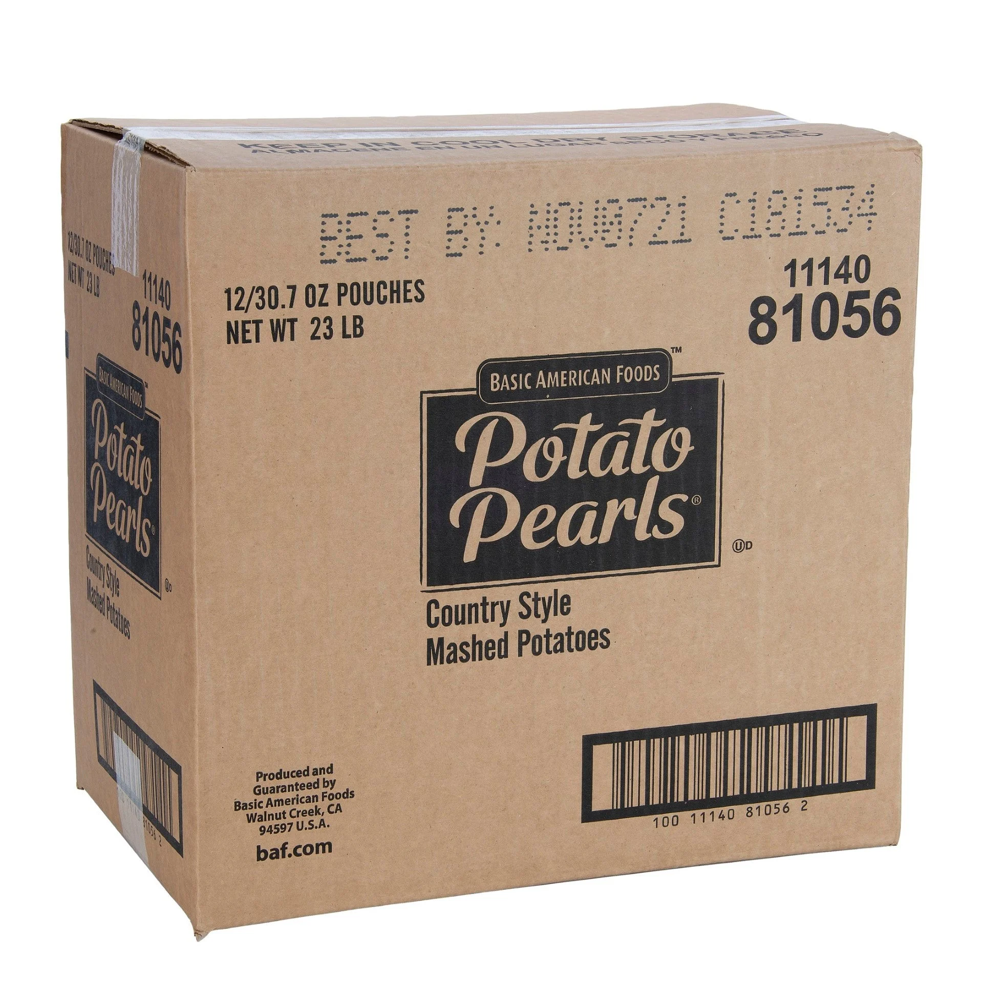 Potato Pearls Country Style Mashed Potatoes 30.7 Ounce Size - 12 Per Case.