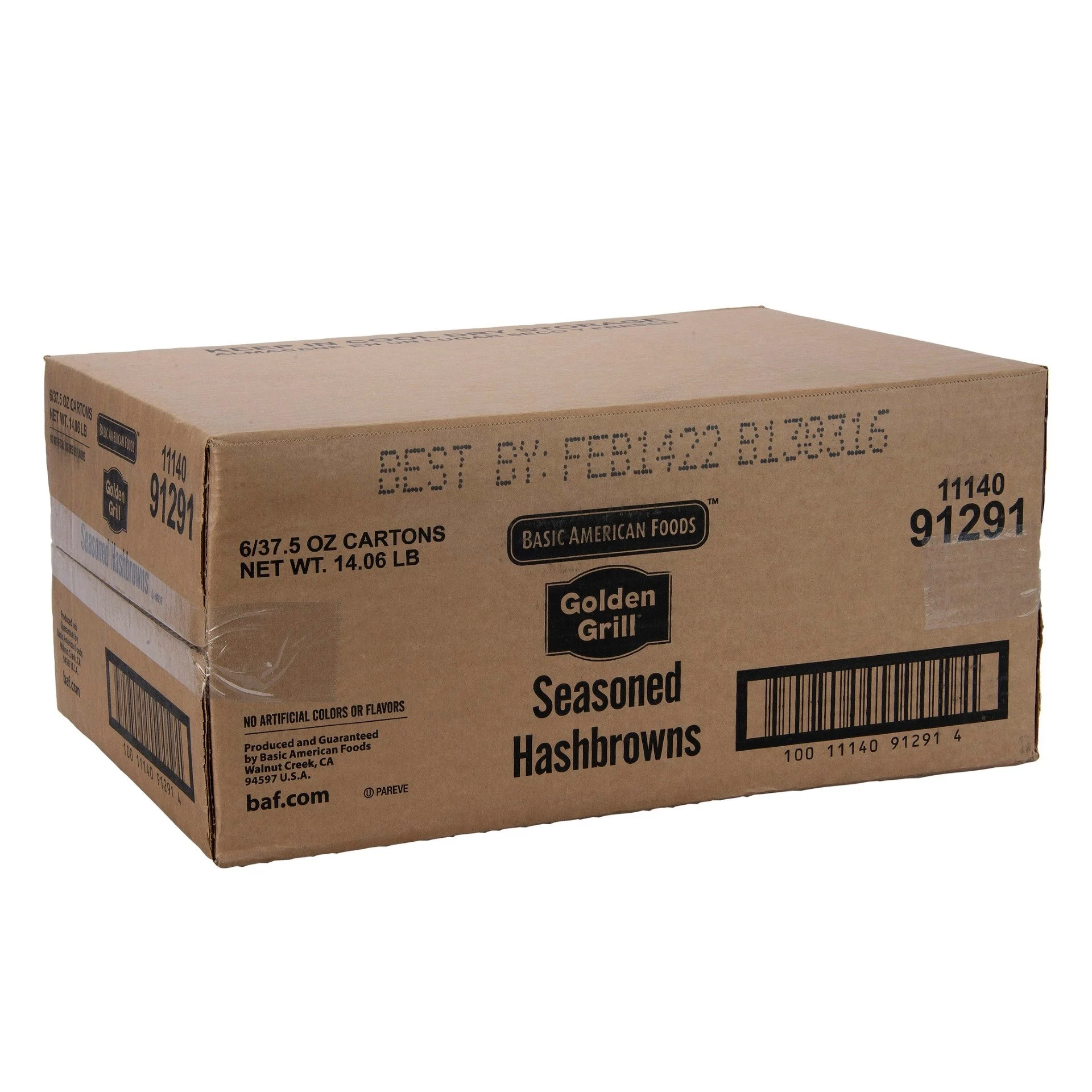 Golden Grill Seasoned Hashbrowns Half Cup Servings Per Loose Shredor Patty 37.5 Ounce Size - 6 Per Case.