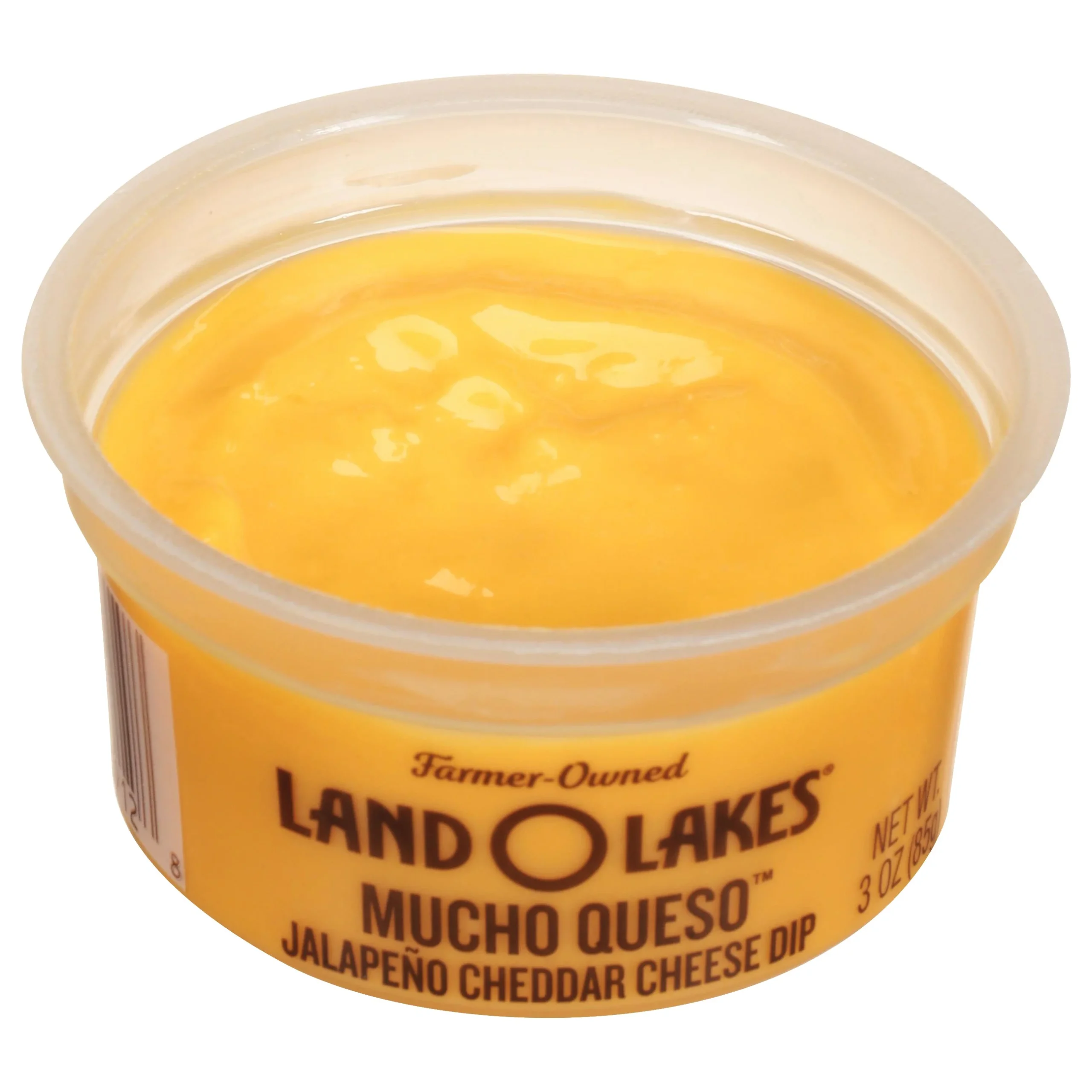 Land-O-Lakes Mucho Queso Jalapeno Cheese Dip Cups 3 Ounce Size - 140 Per Case.