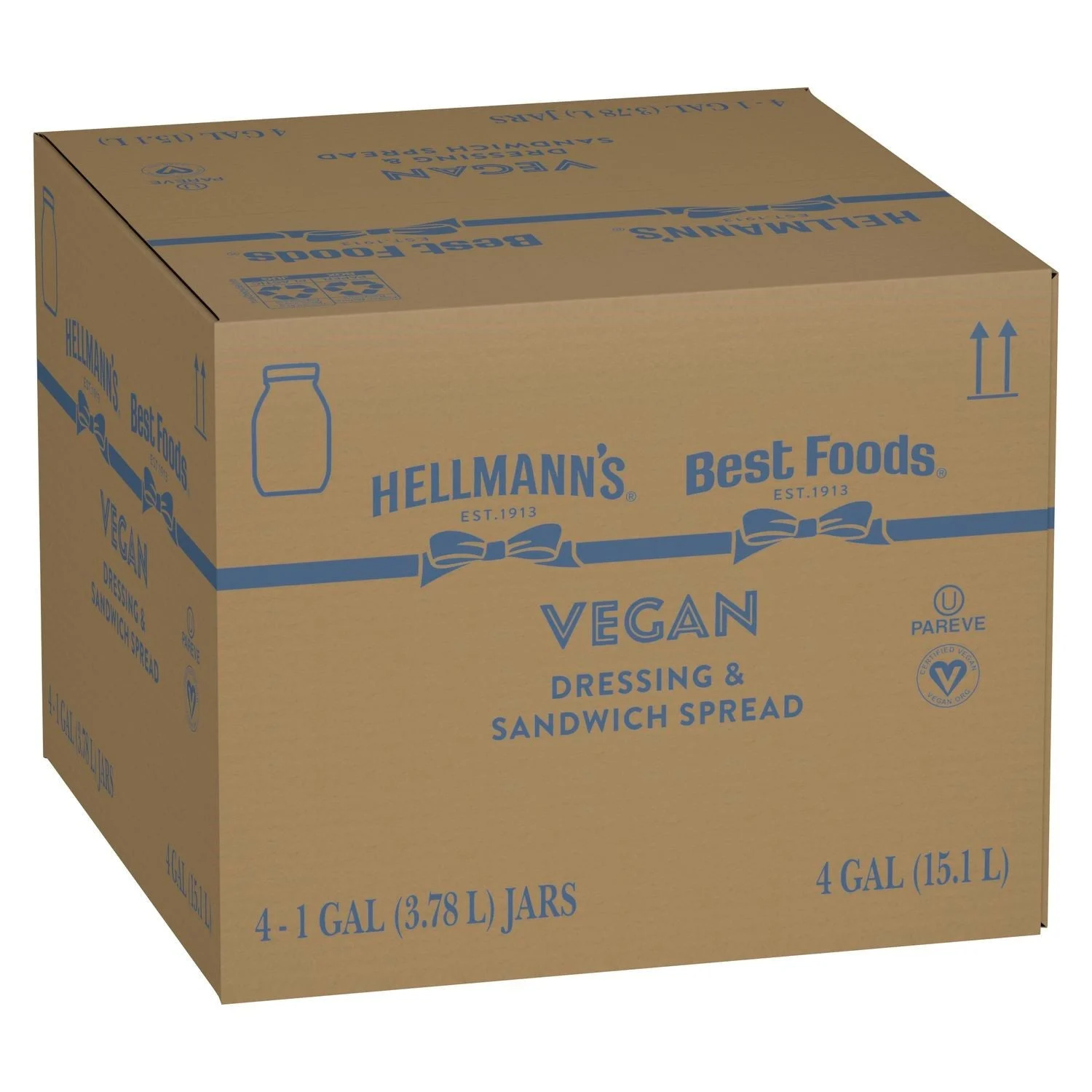 Hellmann's Mayonnaise Vegan Ga 1 Gallon - 4 Per Case.