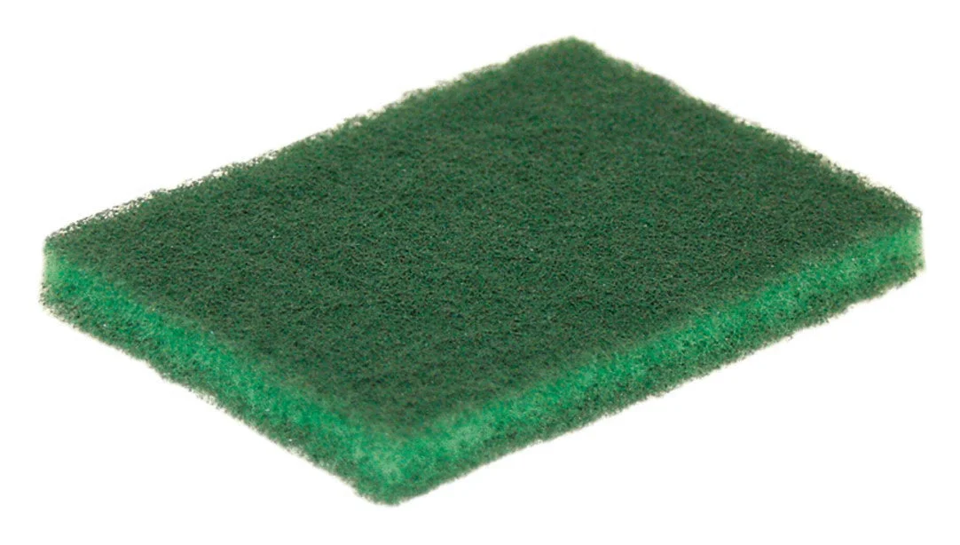 Green Medium Duty Scouring Pad 5 Inch x5 Inch 60 Each - 1 Per Case.