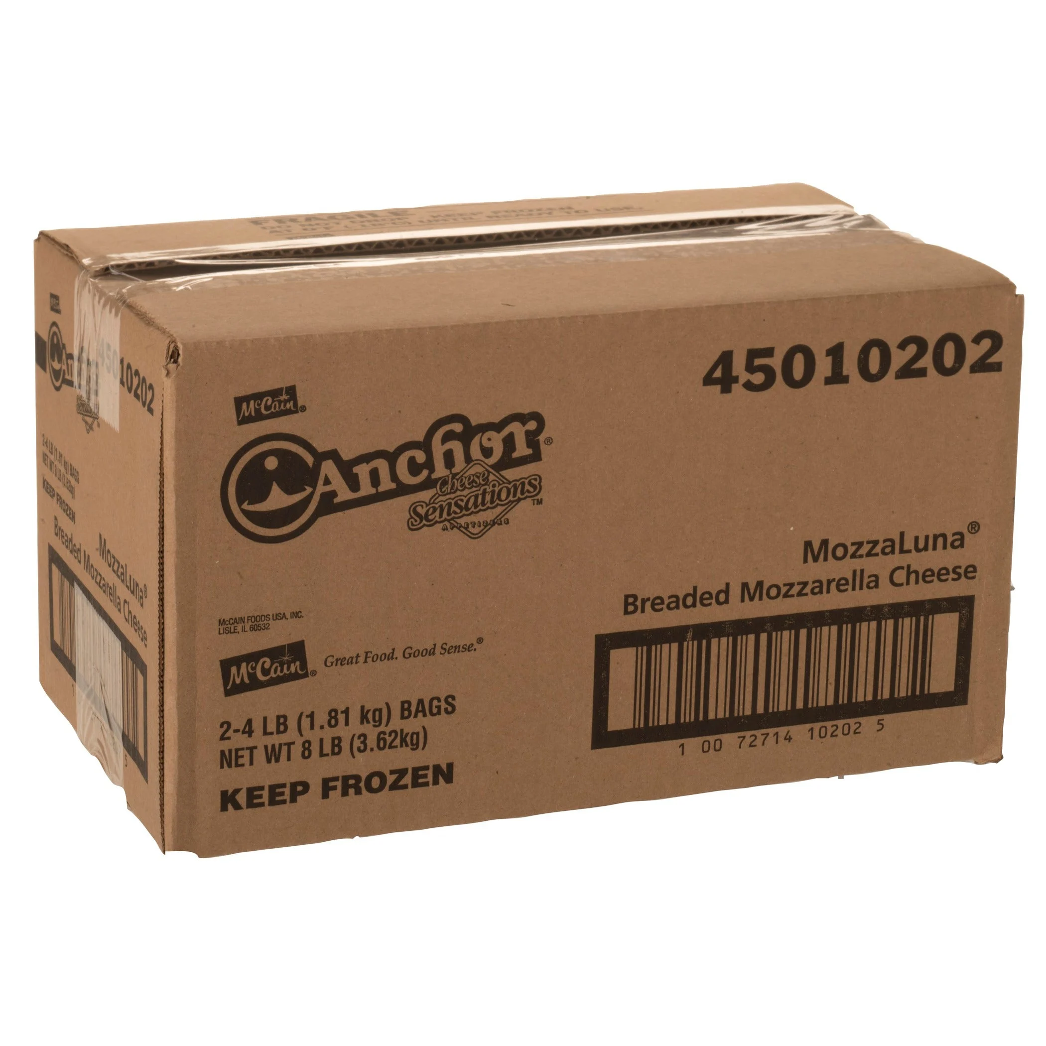 Mozzaluna Breaded Mozzarella Cheese 4 Pound Each - 2 Per Case.