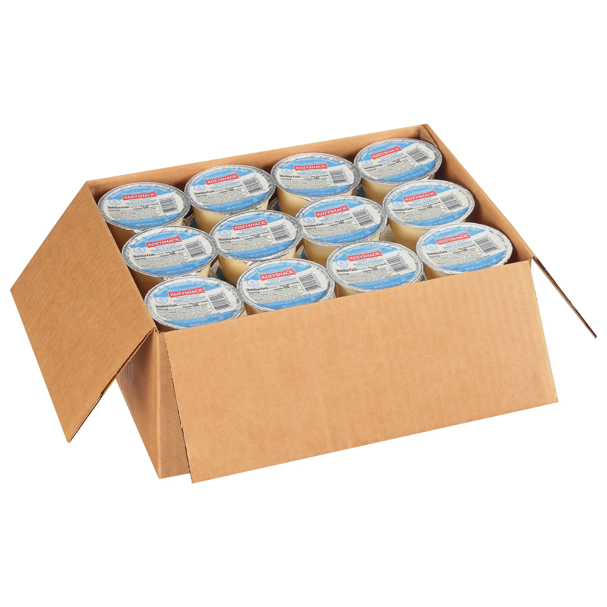 Kozy Shack Vanilla Pudding 4 Ounce Size - 48 Per Case.