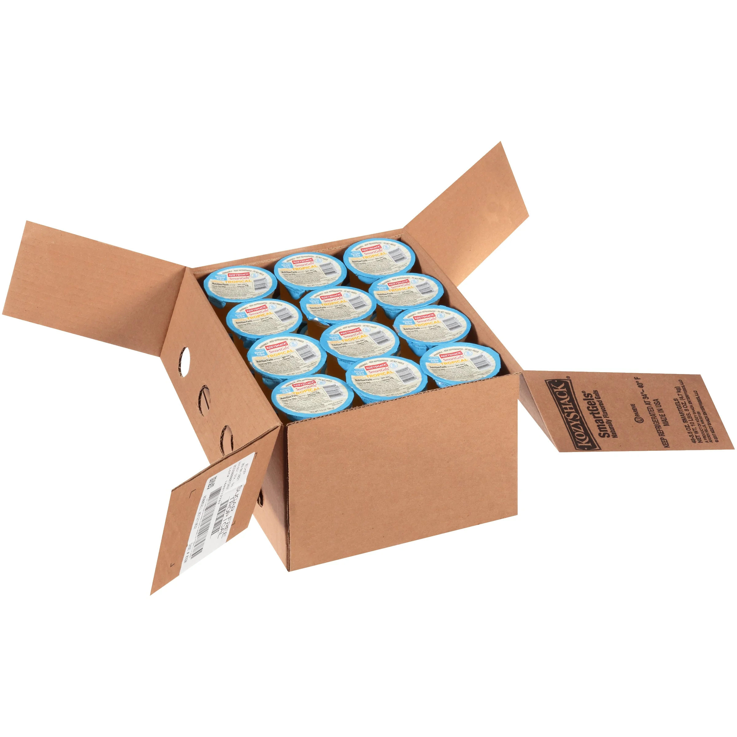 Kozy Shack Sugar Free Tropical Smartgels 3.5 Ounce Size - 48 Per Case.
