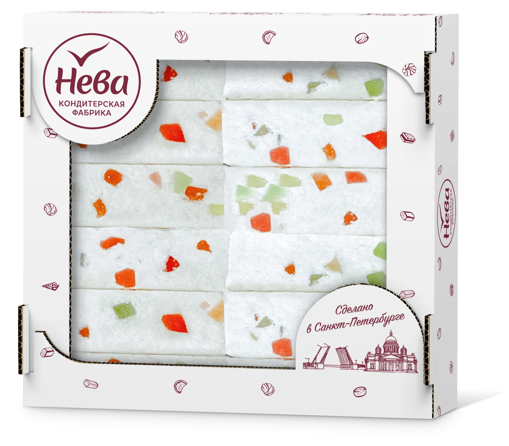 NEVA Vanilla Pastila with Marmelade Pieces 500g/6pack