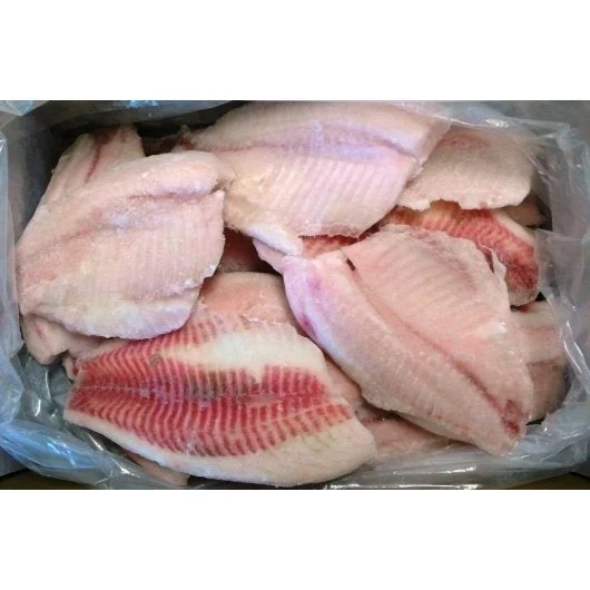 Frozen Seafood Commodity Seafood 5-7 Ounces Individual Quick Frozen Tilapia Fillet 10 Pound Each - 1 Per Case.