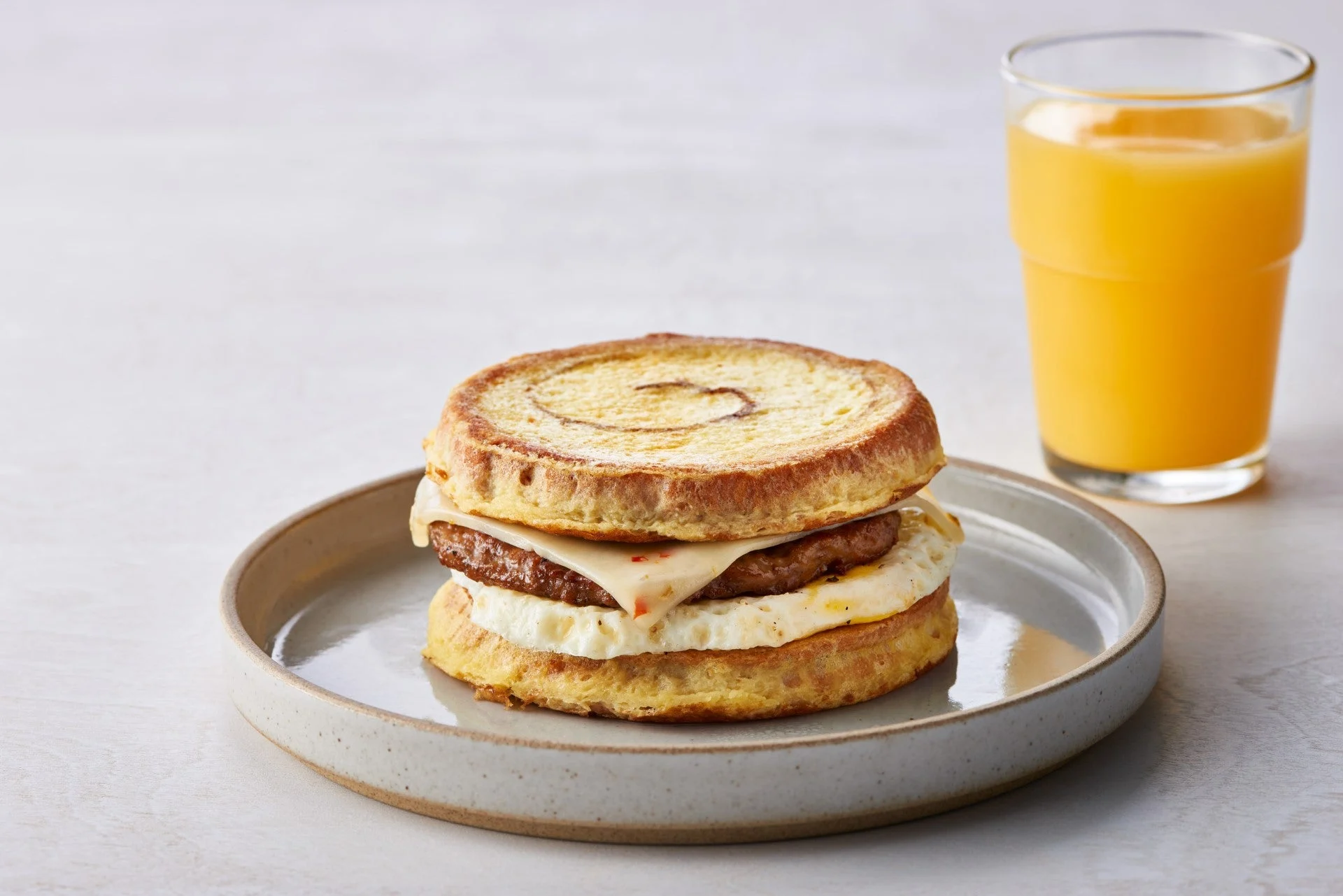 Papetti's Fully Cooked Round Cinnamon Swirl French Toast 11.25 Pound Each - 120 Per Case.