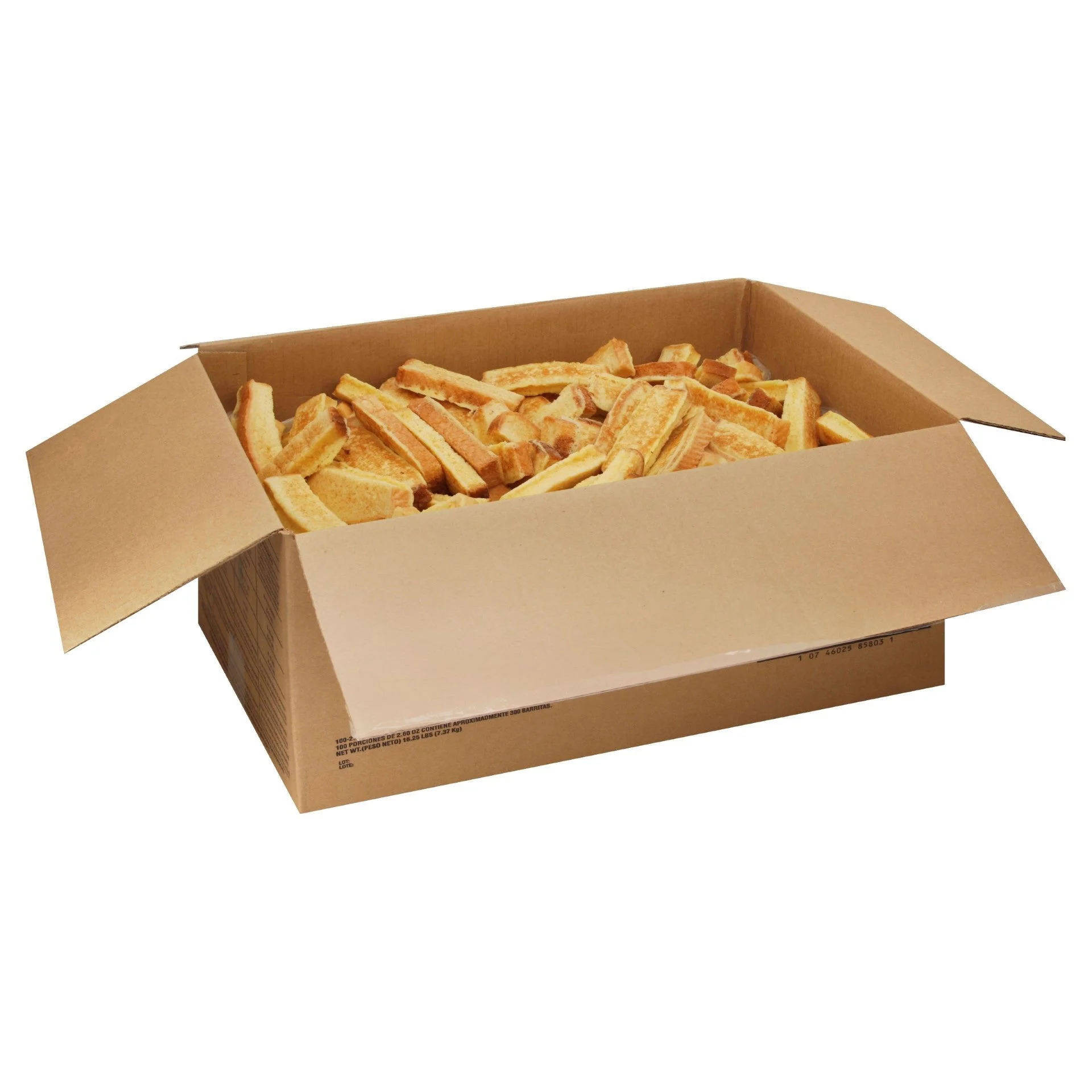 Papetti's Fully Cooked Plain French Toaststicks 2.6 Ounce Size - 100 Per Case.
