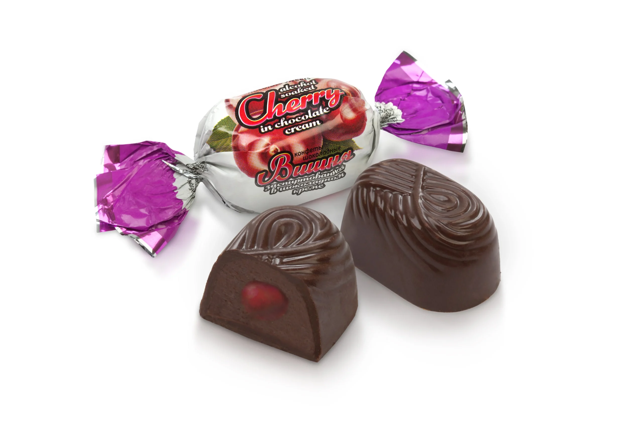 BISCUIT CHOCOLATE Alcohol Soaked Cherries in Chocolate Cream 6.61lbs