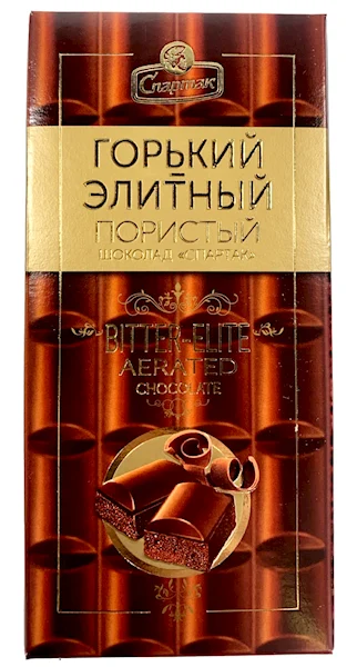 SPARTAK Elite Poristiy (Aerated) Bitter Dark Chocolate Bar 70g/13pack