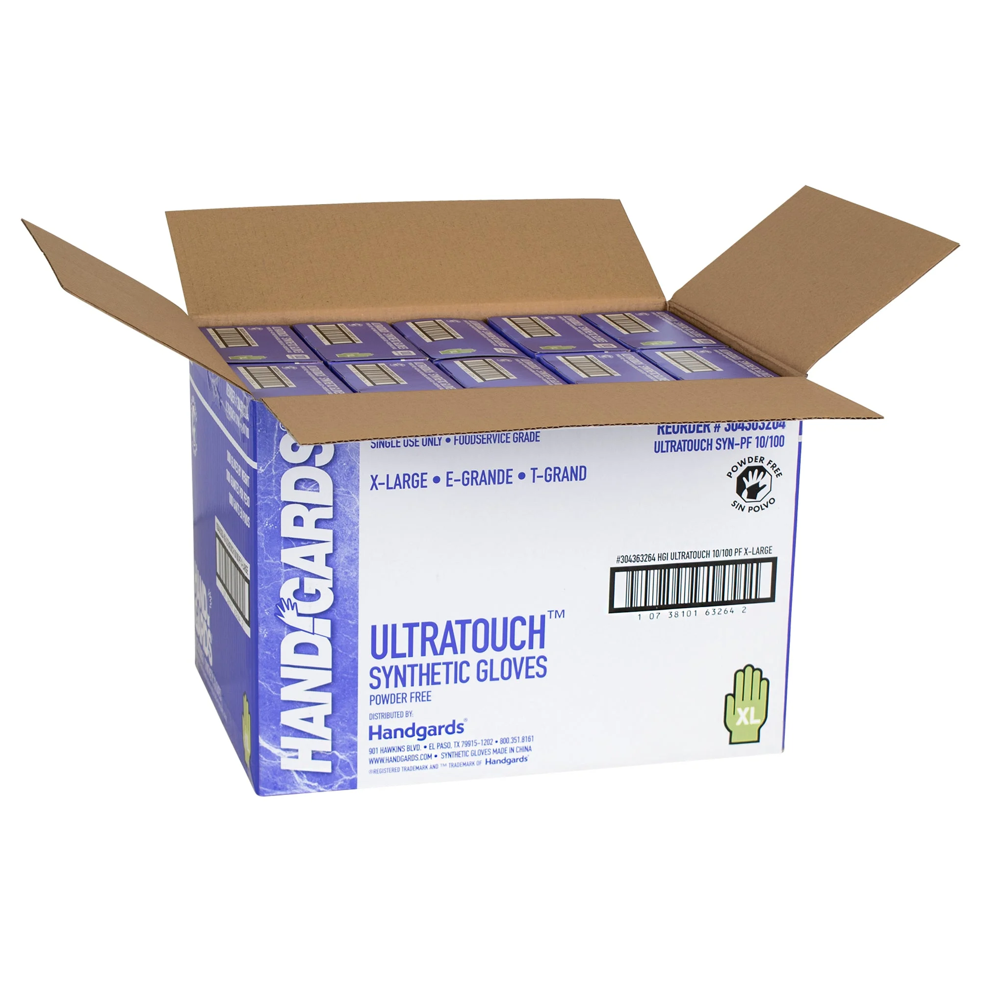 Glove Ultra Touch Synthetic Powder Free Extralarge 100 Each - 10 Per Case.