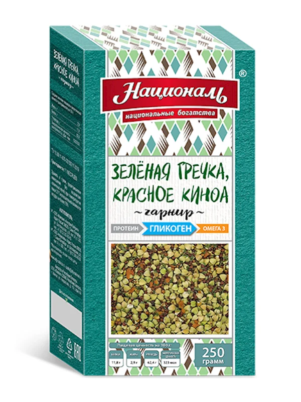 NATSIONAL Mixed Grains - Green Buckwheat & Red Quinoa 250g/8pack