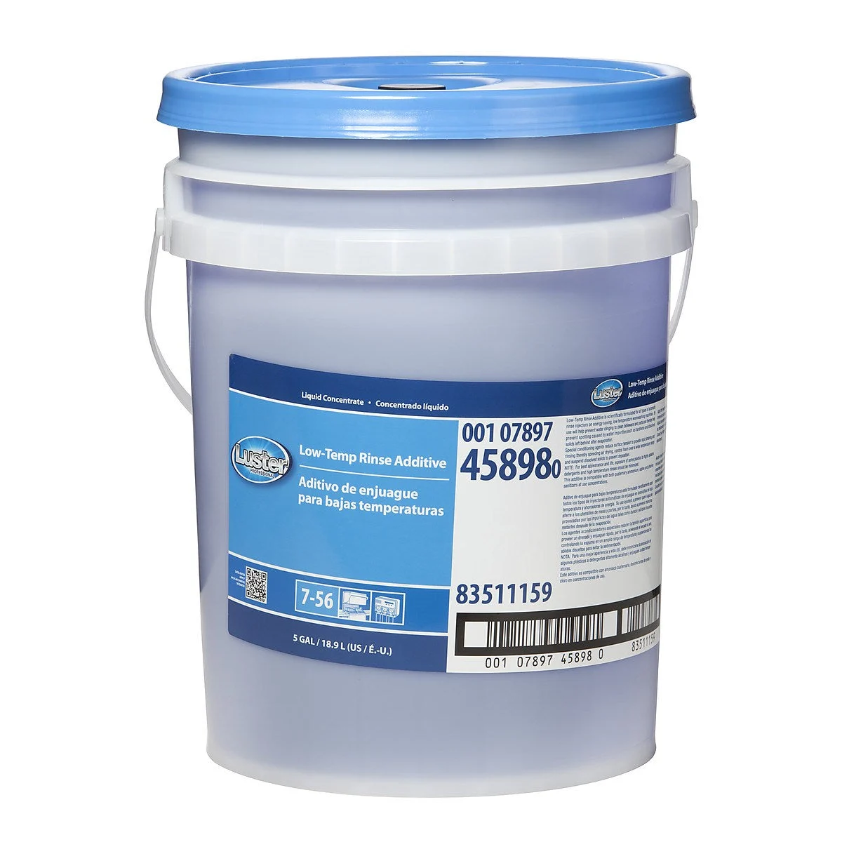 Luster Professional Low Temp Rinse Additive Concentrate Closed Loop 7-56 1/5 Gal