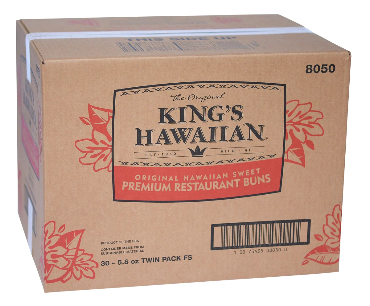Little Island 4 Inch Foodservice Burger Bun 2 Count Packs - 30 Per Case.