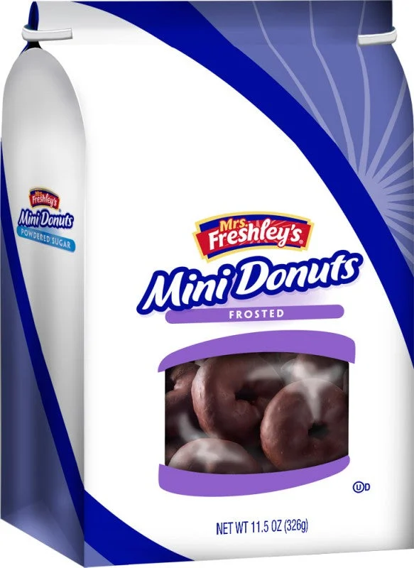 Mrs. Freshley's Bag Chocolate Donuts 11.5 Ounce Size - 12 Per Case.