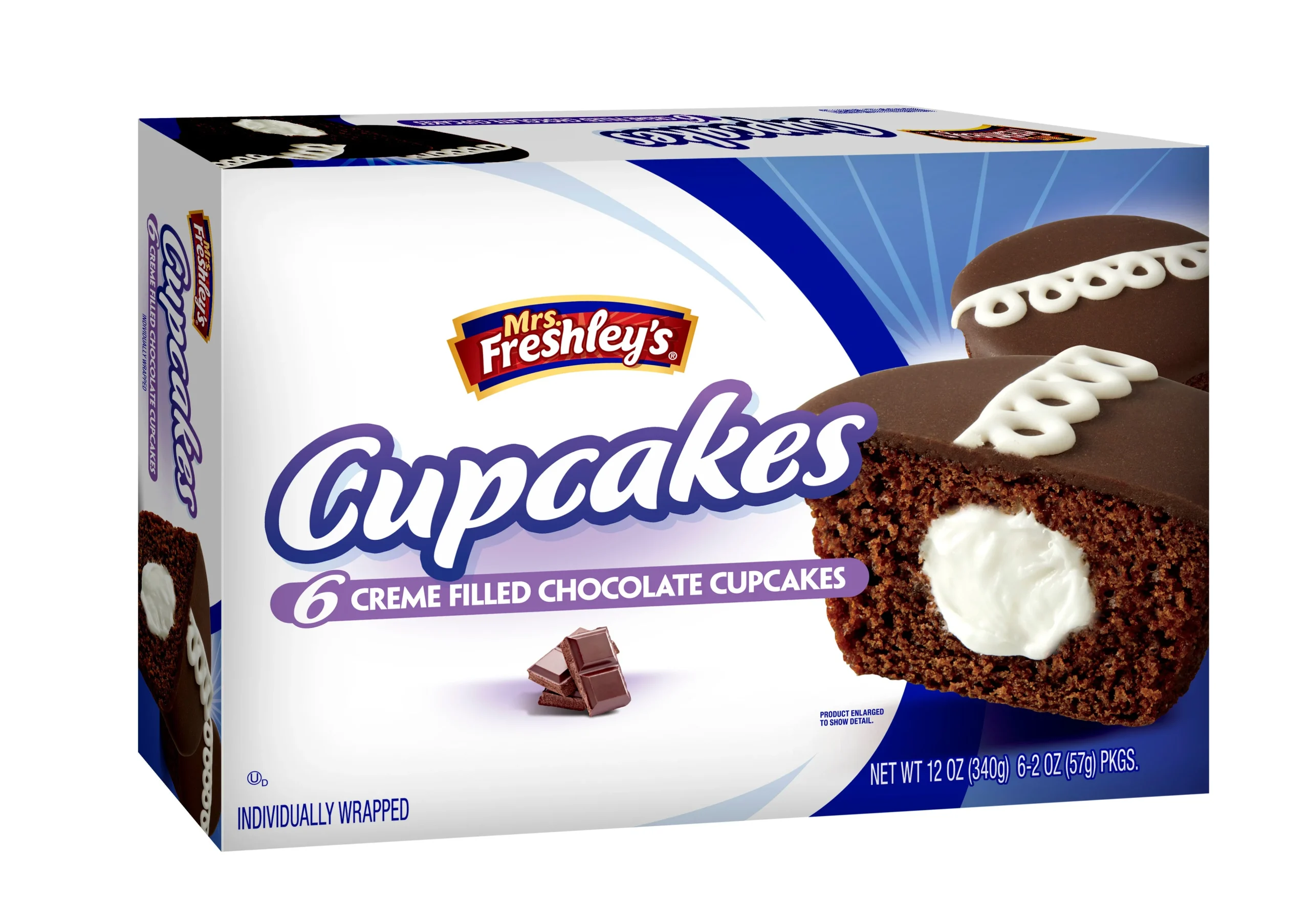 Mrs. Freshley's Mp Chocolate Cupcakes 12 Ounce Size - 16 Per Case.