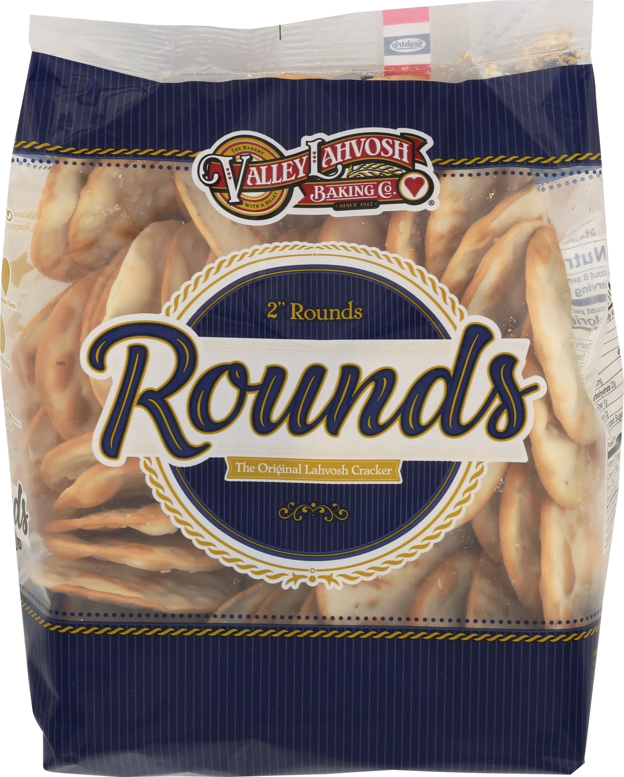 Lahvosh Crackerbread 2 Inch  Original Deli Bags8 Ounce Size - 12 Per Case.