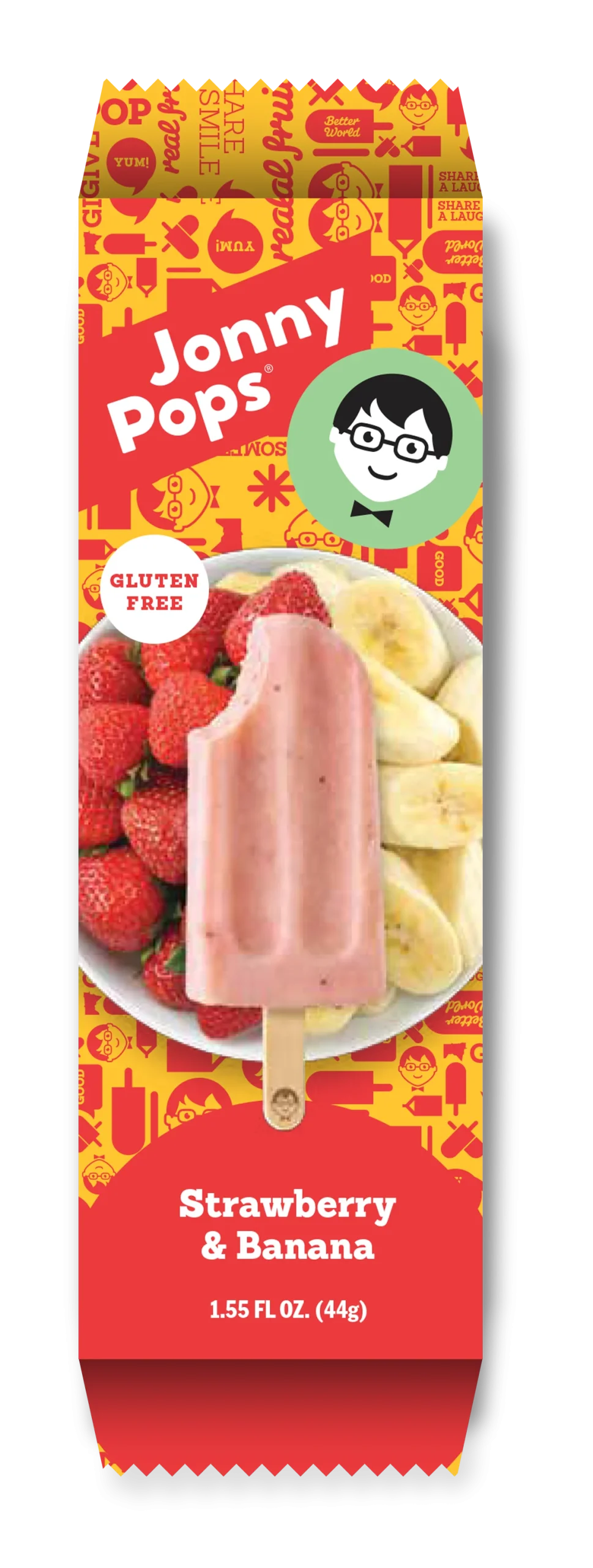 Jonnypops Strawberry Banana Creamy Smoothieon A Stick 1 Each - 96 Per Case.