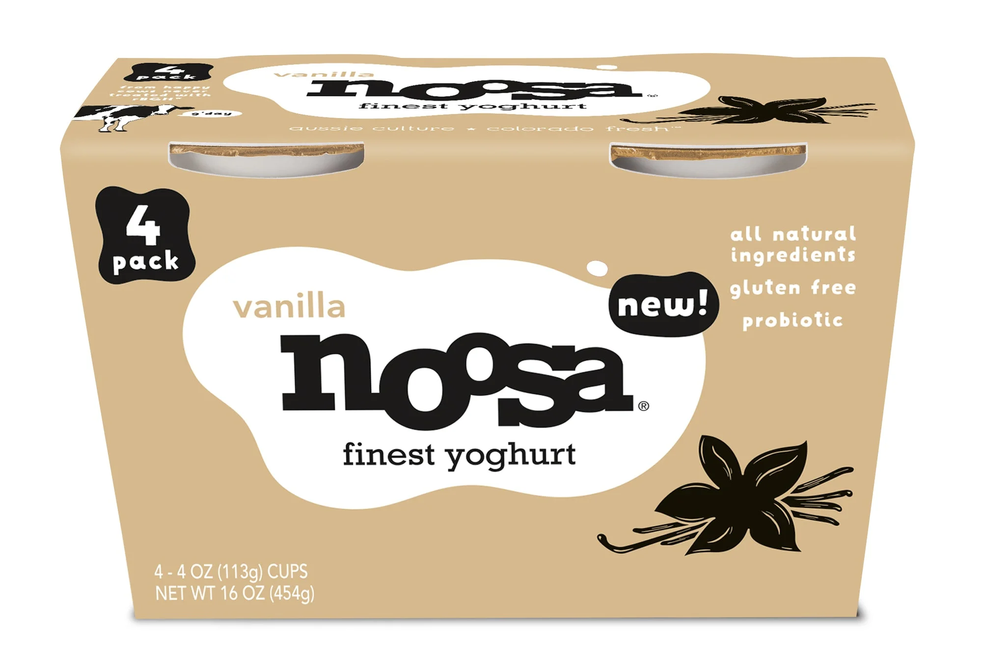 Noosa Yoghurt Vanilla Pack 1 Each - 6 Per Case.