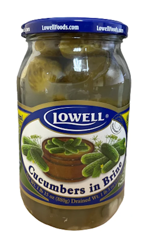 LOWELL Cucumbers In Brine 880ml/12pack