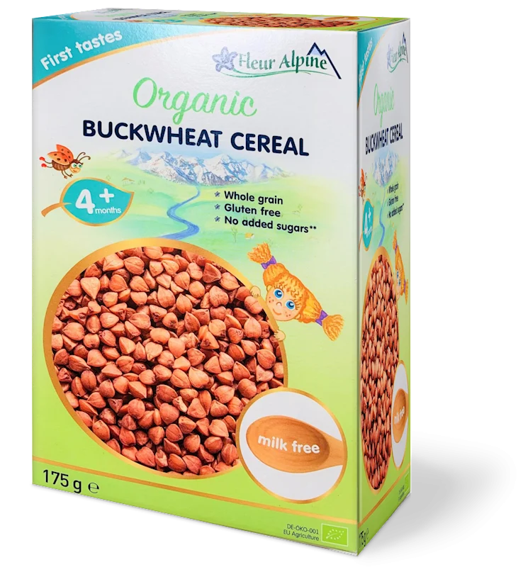 FLEUR ALPINE Organic Buckwheat Cereal, No Milk 175g/6pack