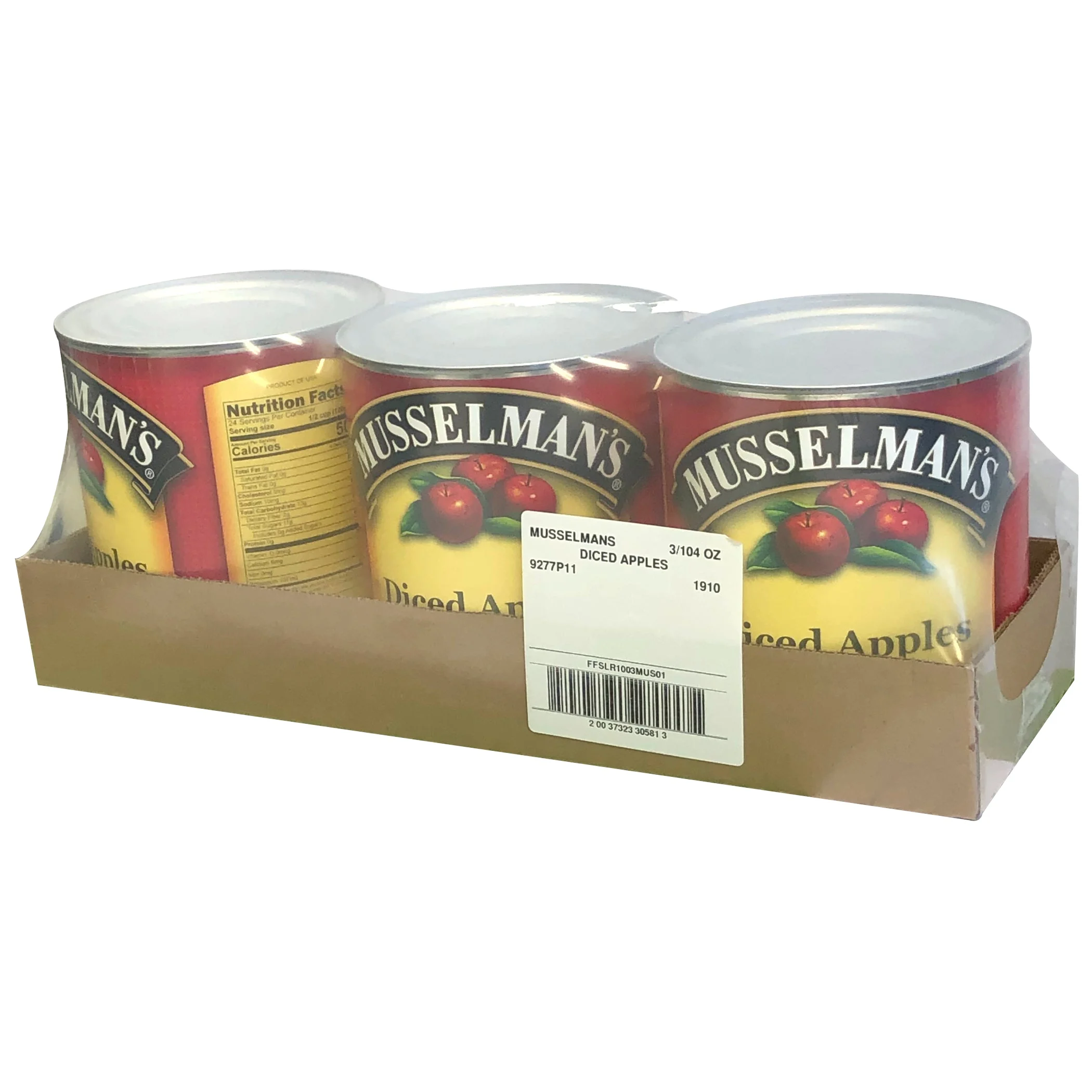 Musselman's Diced Apples Water Cans 104 Ounce Size - 3 Per Case.