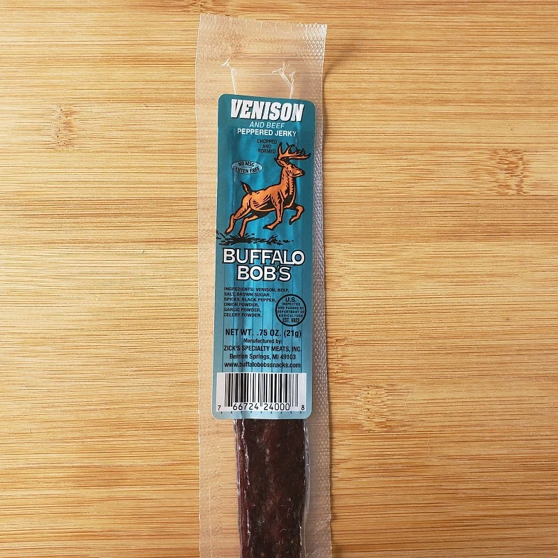 Peppered Venison and Beef Jerky Strip
