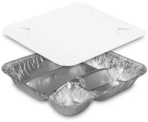 Large Oblong 3 Compartment Tray With Lid