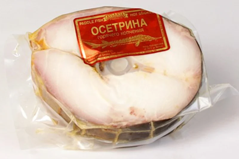 ATLANTA SMOKE HOUSE Hot Smoked Paddlefish Steak (Osetrina) ~1lb/3pack