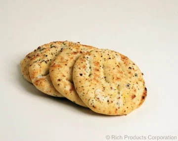 Focaccia Par Baked 6 Inch 4 Ounce Size - 80 Per Case.