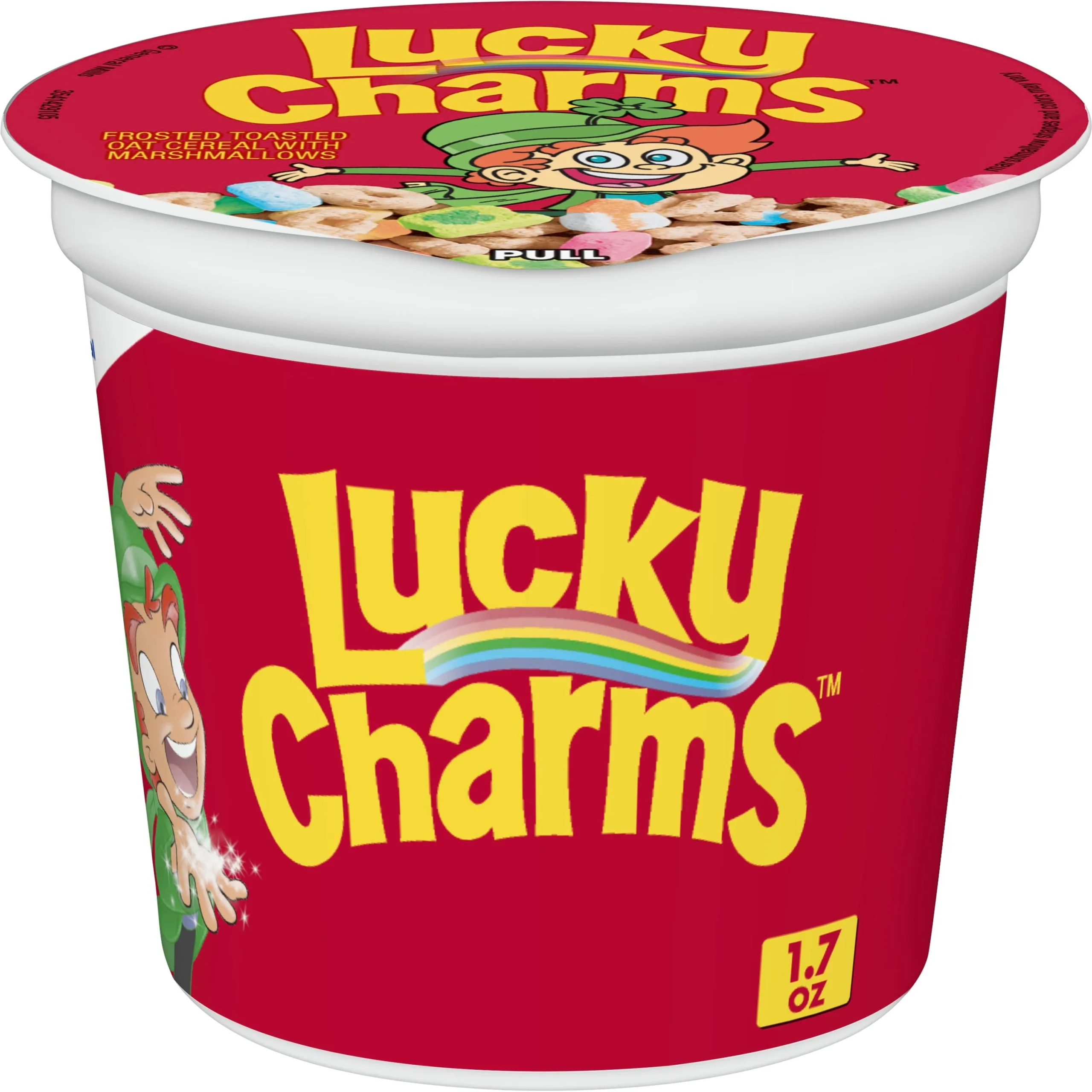 Lucky Charms Cereal Single Serve Cup 10.2 Ounce Size - 10 Per Case.