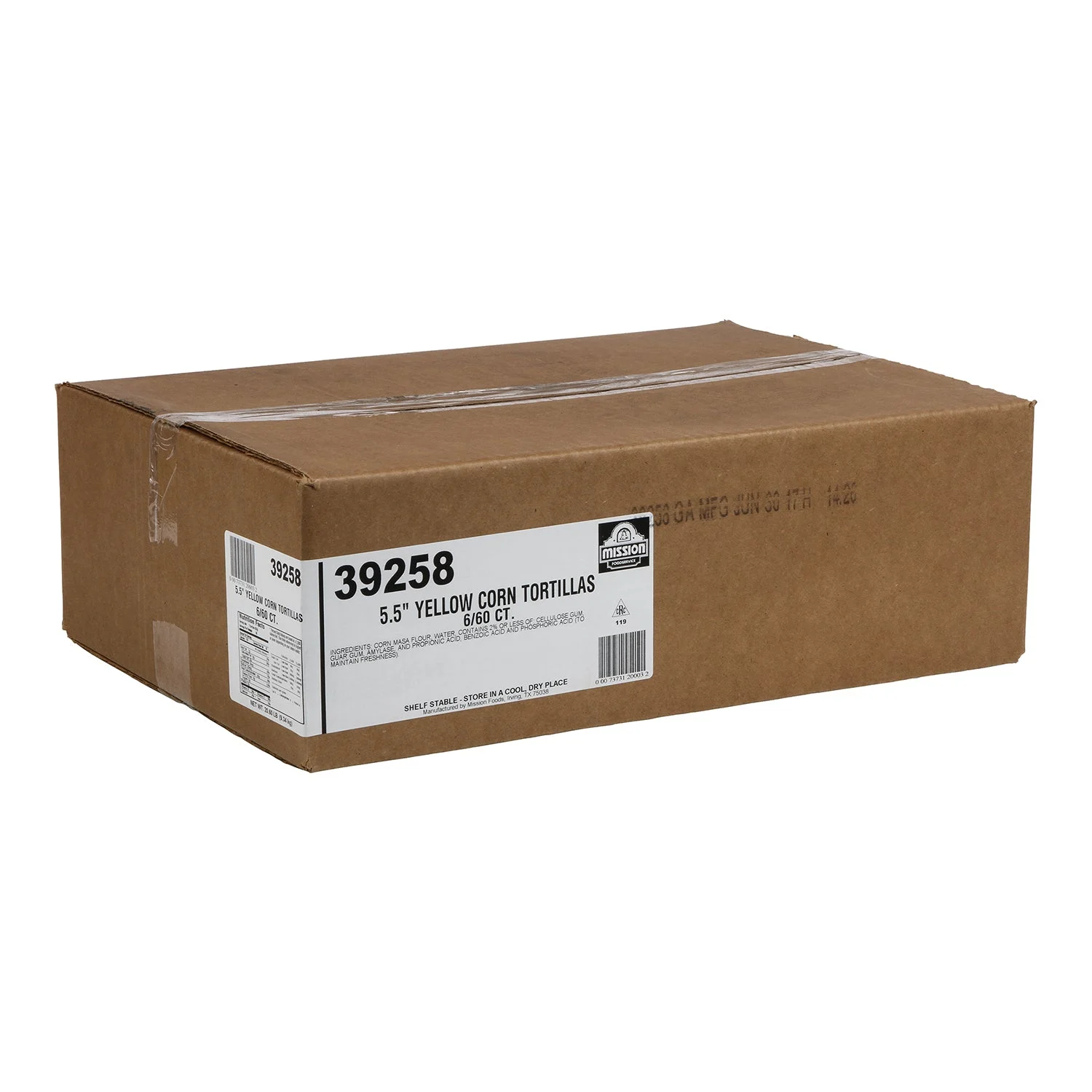 Mission 5 Inch Super Soft Yellow Corn Tortillas 60 Count Packs - 6 Per Case.