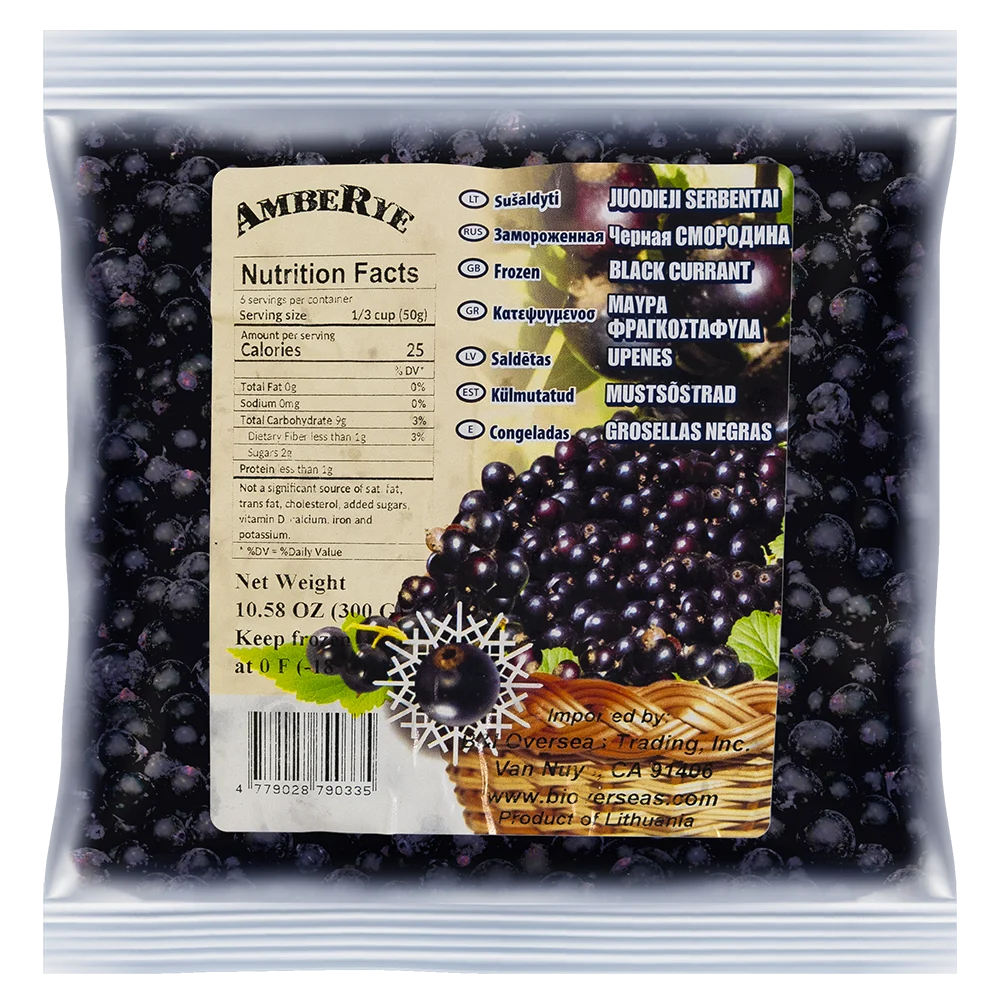AMBERYE Frozen Black Currants 300g/15pack