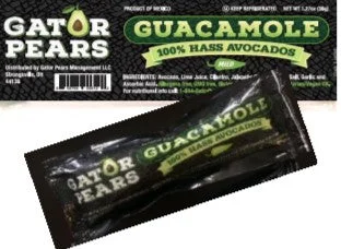 Gator Pears Guacamole Mild Portion 1.27 Ounce Size - 100 Per Case.